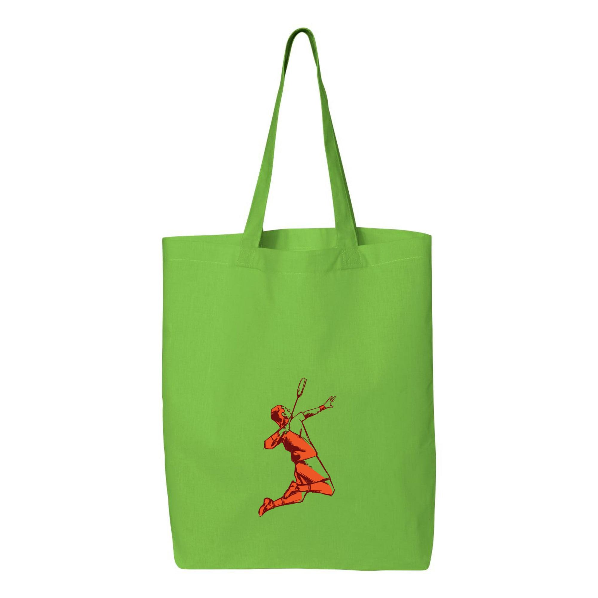 Badminton Player Canvas Tote Bag 