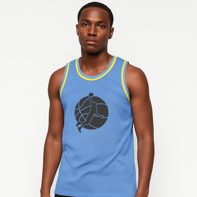 Basketball Ball Player Cut Out Classic Basketball Jersey - Image 4