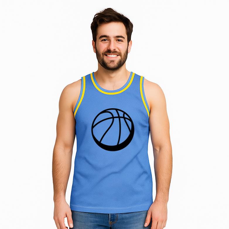 Basketball Ball Stroke Classic Basketball Jersey - Image 3