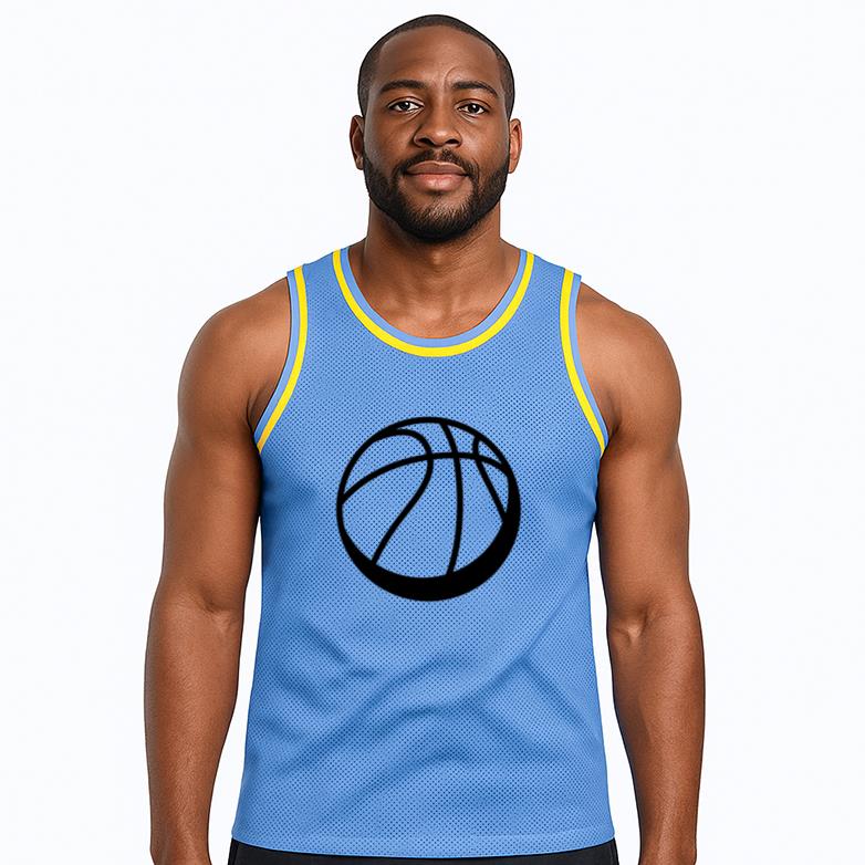 Basketball Ball Stroke Classic Basketball Jersey - Image 2