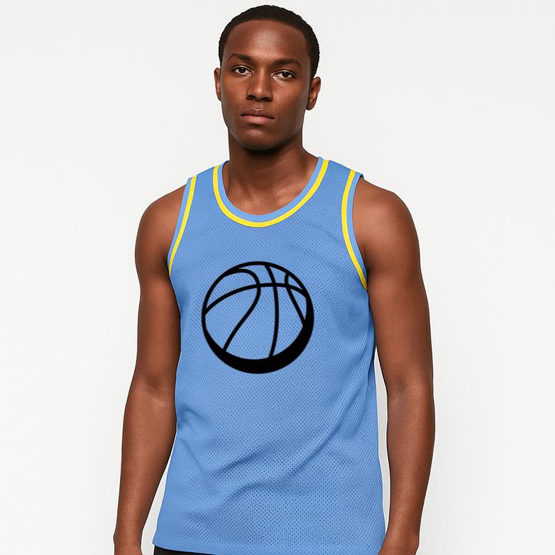 Basketball Ball Stroke Classic Basketball Jersey - Image 4