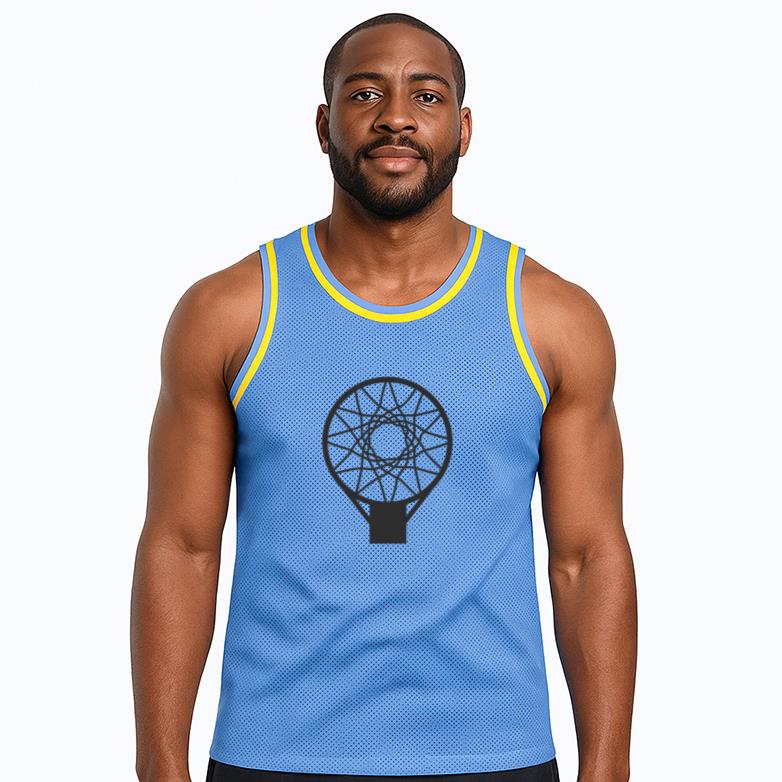 Basketball Basket Up Stroke Classic Basketball Jersey - Image 2