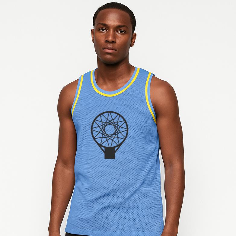 Basketball Basket Up Stroke Classic Basketball Jersey - Image 4