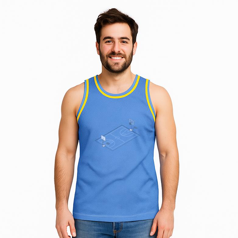 Basketball Court Isometric Classic Basketball Jersey - Image 3