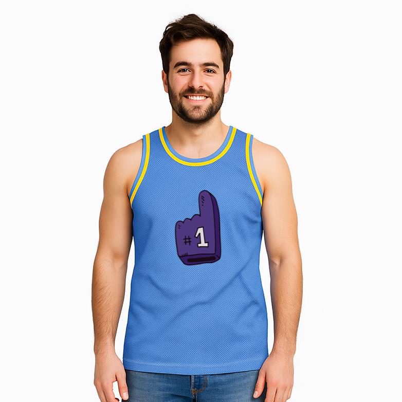 Basketball Foam Finger Cartoon Classic Basketball Jersey - Image 3