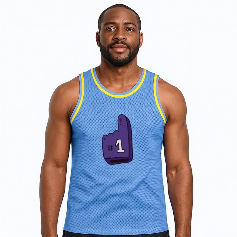 Basketball Foam Finger Cartoon Classic Basketball Jersey - Image 2