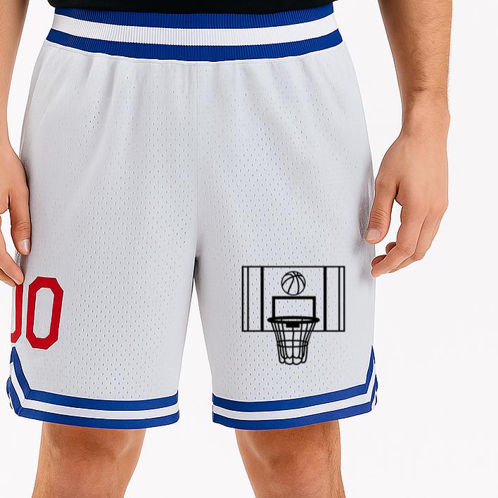 Basketball Hoop And Ball Stroke Classic Basketball Shorts - Image 2