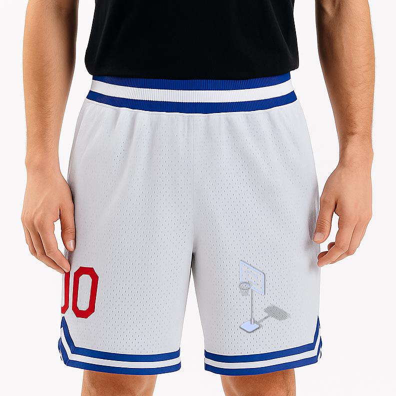 Basketball Hoop Isometric Classic Basketball Shorts - Image 3