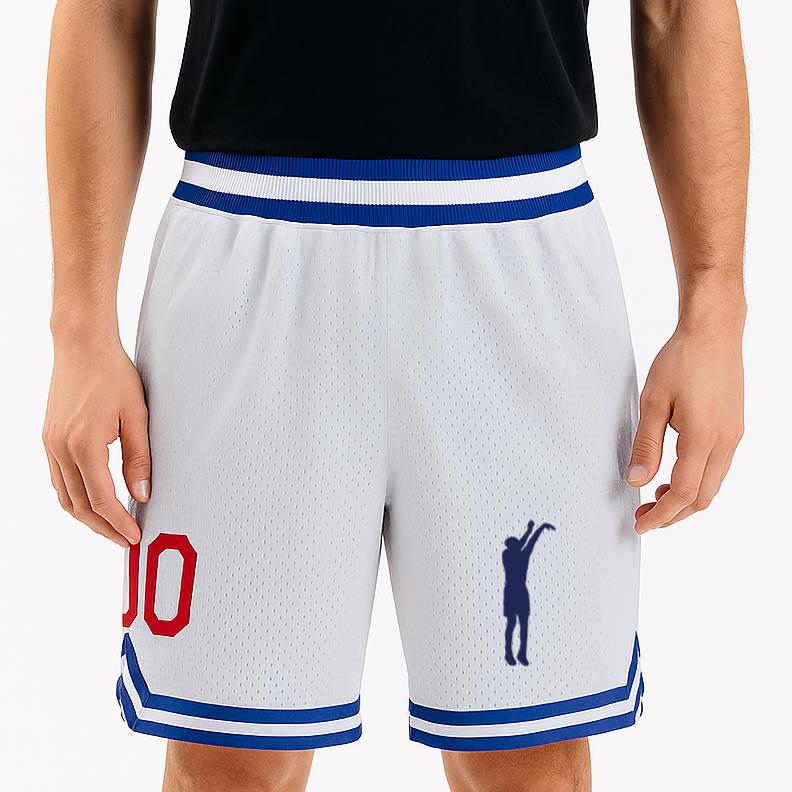 Basketball Jump Shot Silhouette Classic Basketball Shorts - Image 3