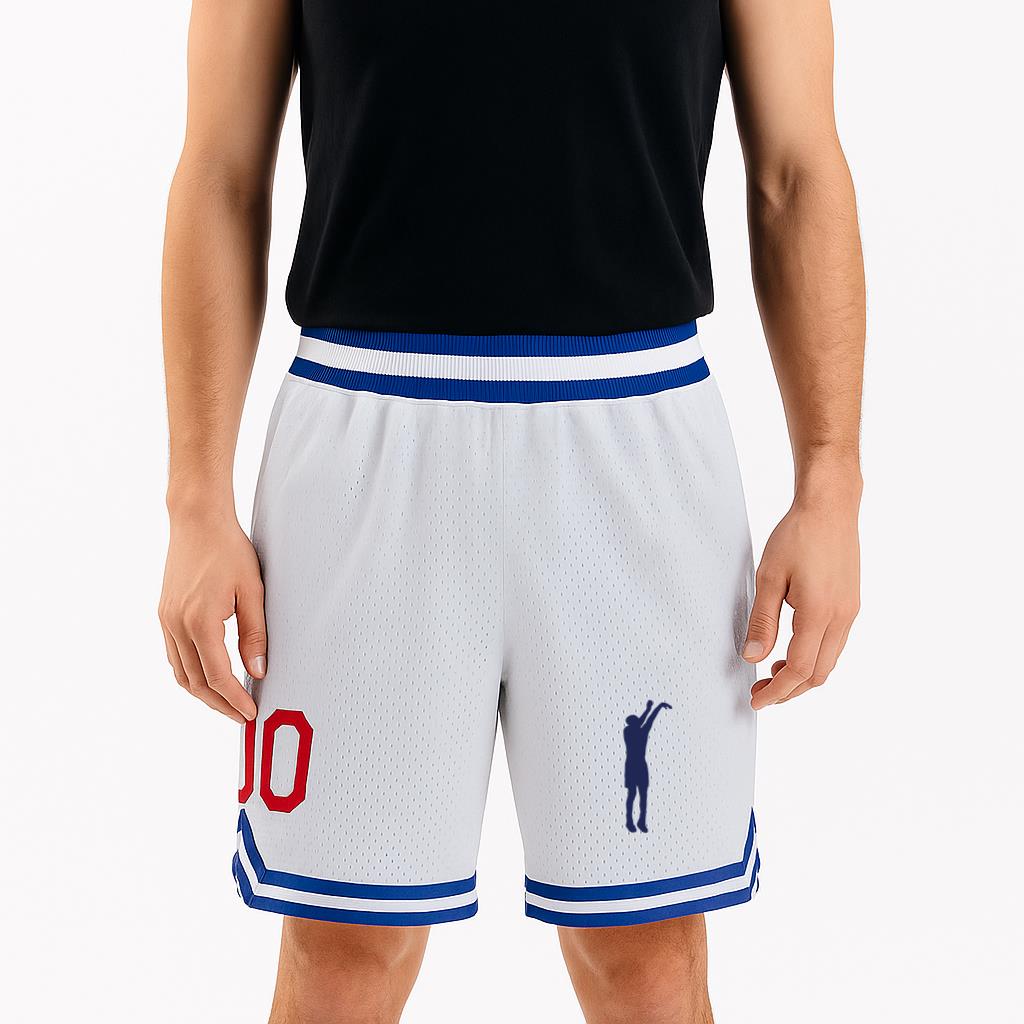 Basketball Jump Shot Silhouette Classic Basketball Shorts - Image 4