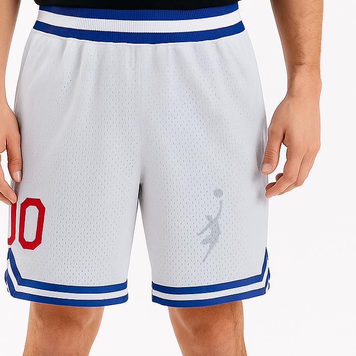 Basketball Player Ball Player Shorts T Shirt Bald Throw Striped Silhouette Classic Basketball Shorts - Image 2