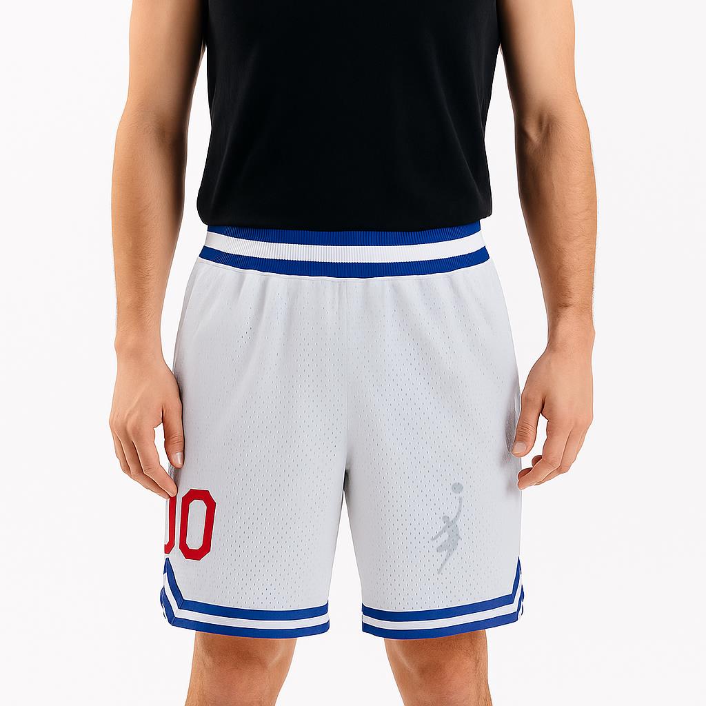 Basketball Player Ball Player Shorts T Shirt Bald Throw Striped Silhouette Classic Basketball Shorts - Image 4