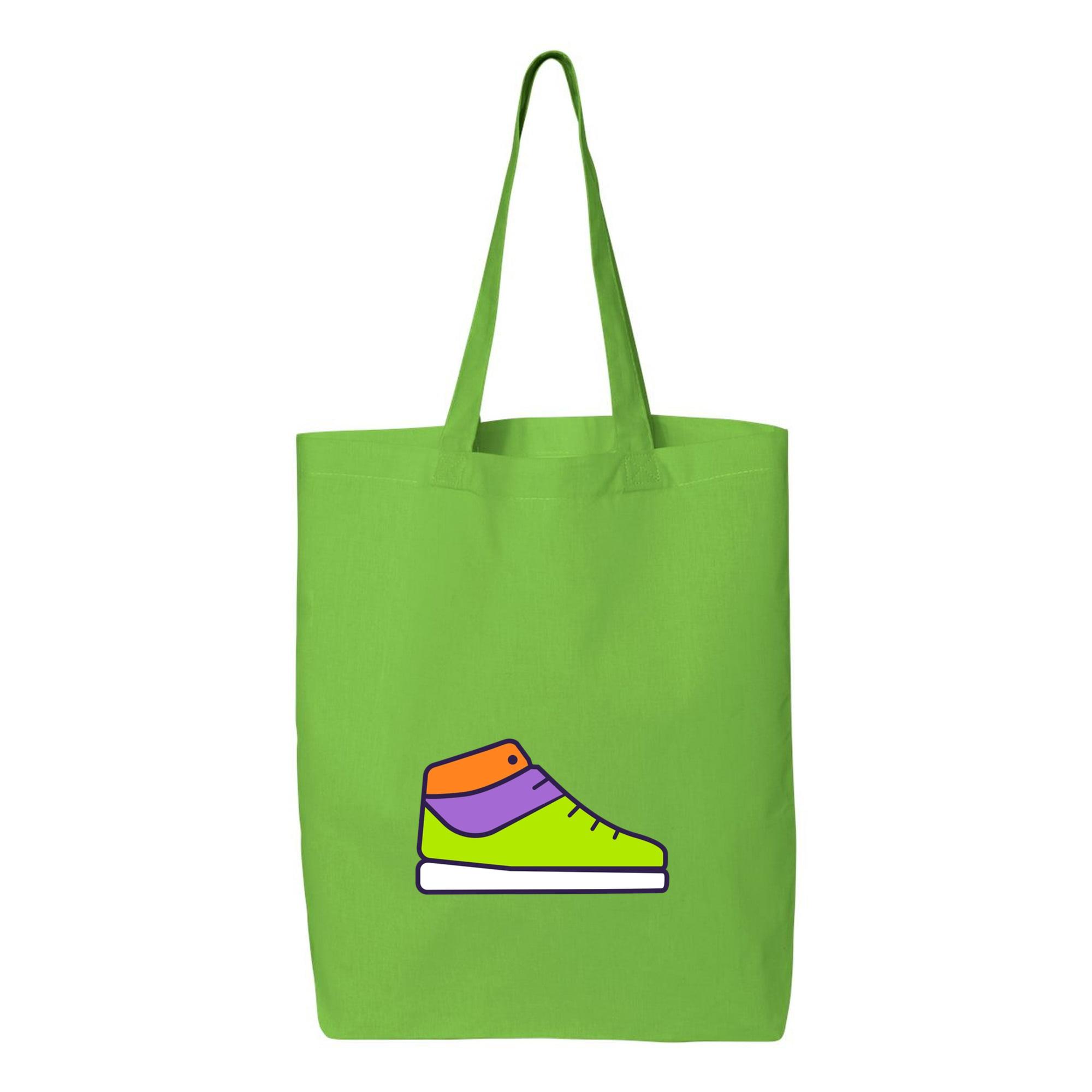 Colorful Sneaker Flat Canvas Tote Bag 