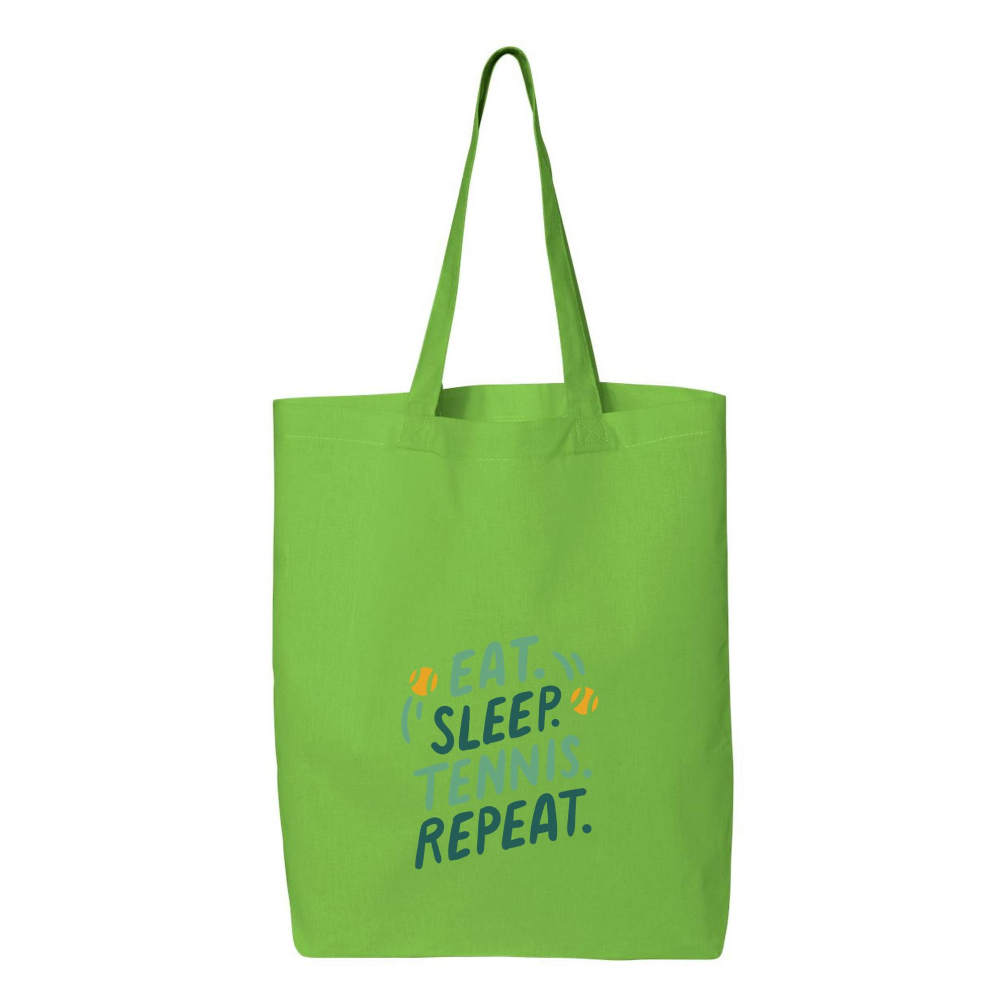 Eat Sleep Tennis Repeat Canvas Tote Bag 