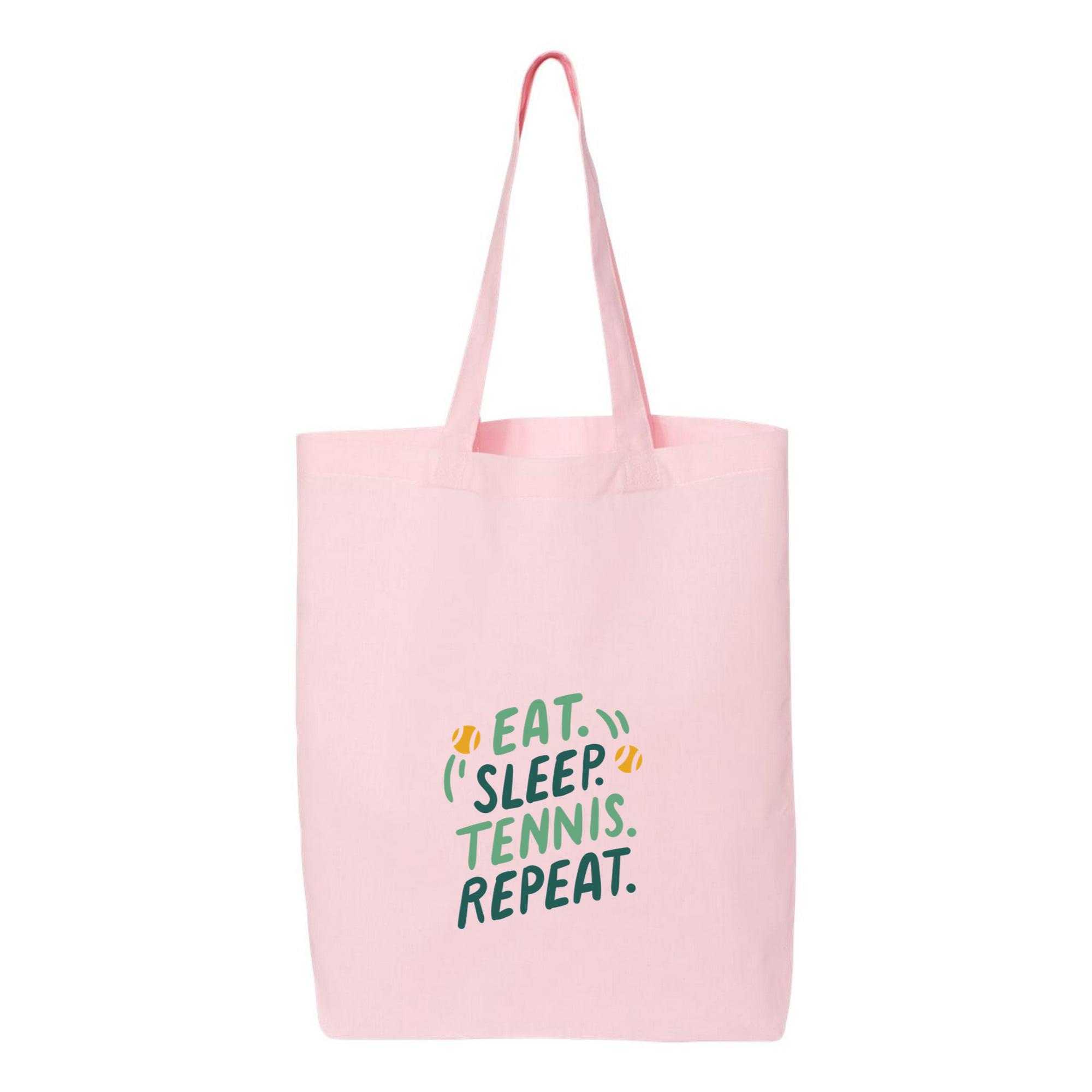 Eat Sleep Tennis Repeat Canvas Tote Bag - Image 3