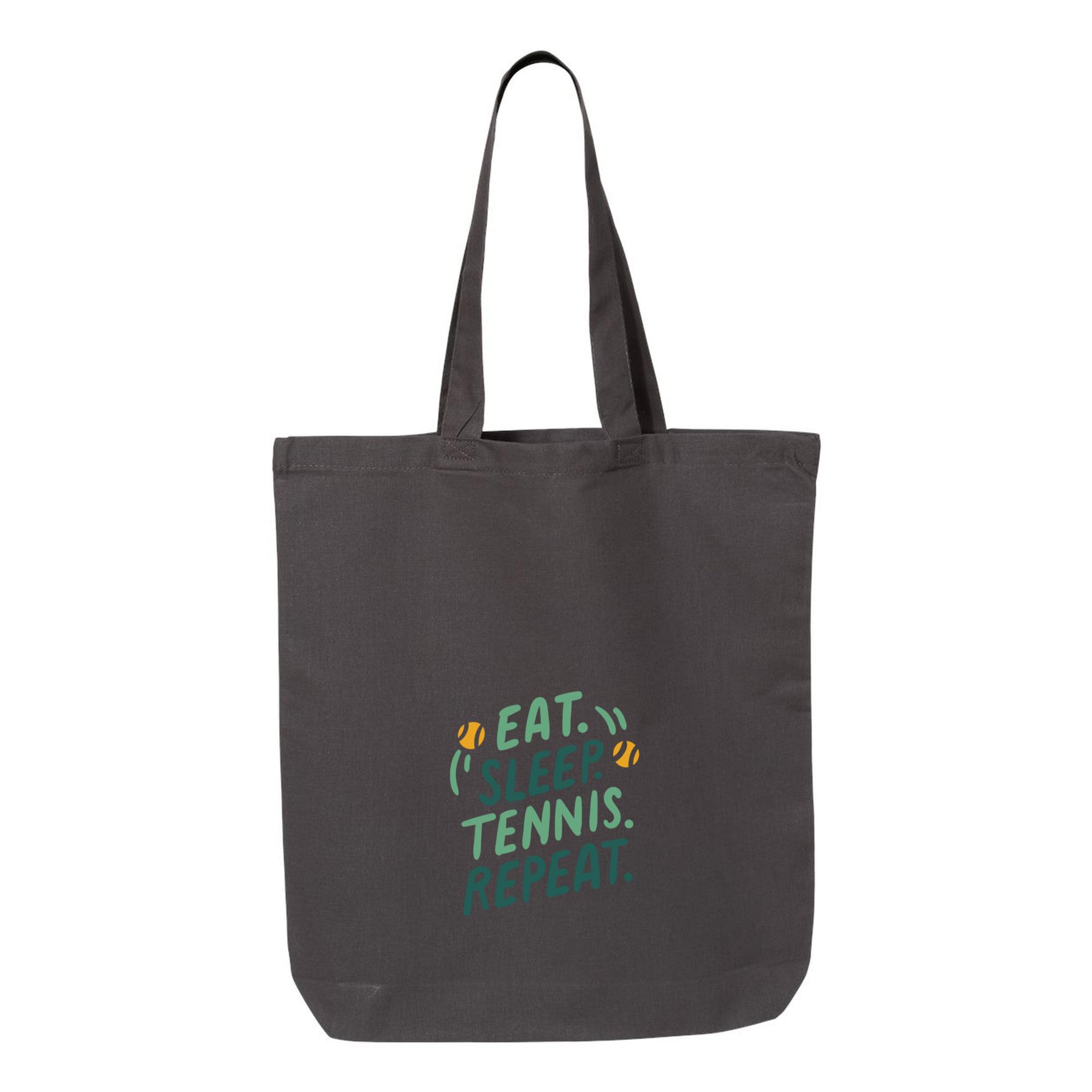 Eat Sleep Tennis Repeat Canvas Tote Bag - Image 4