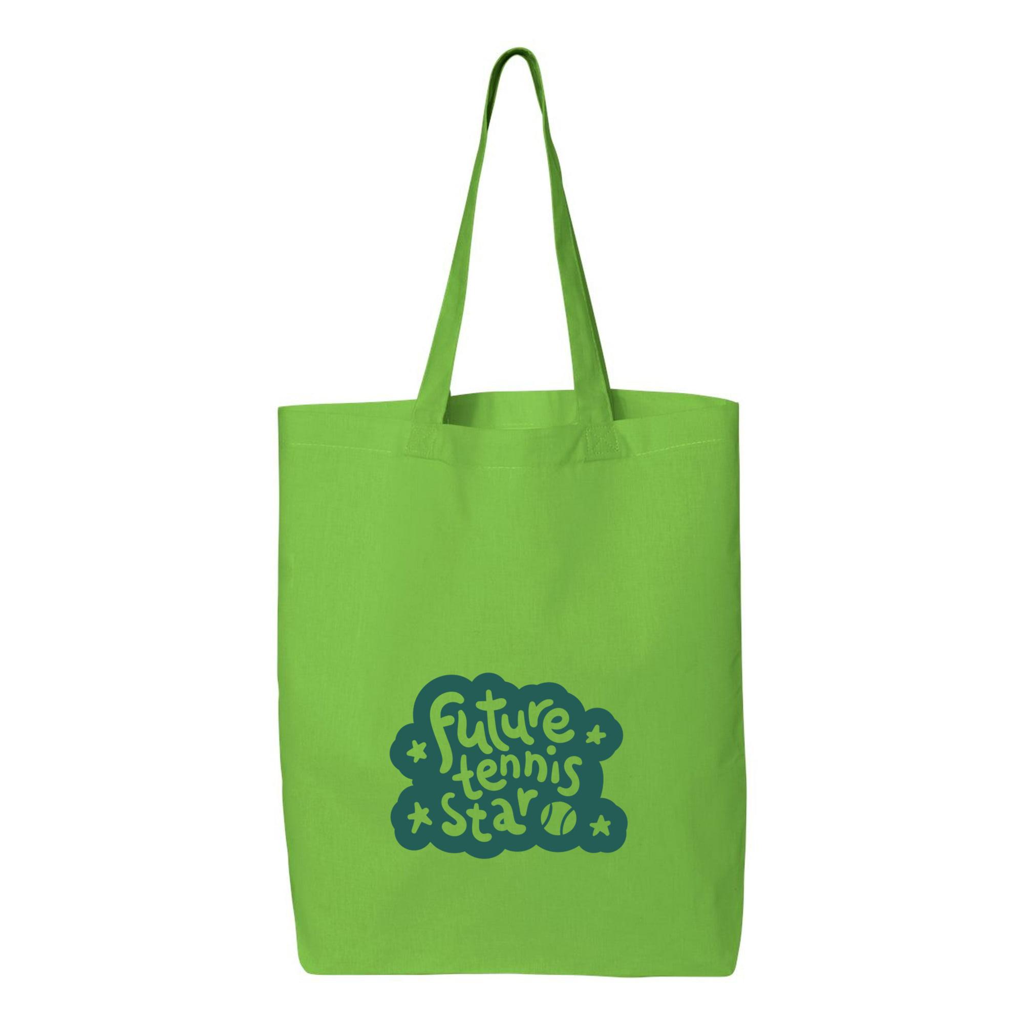 Future Tennis Star Quote Canvas Tote Bag 