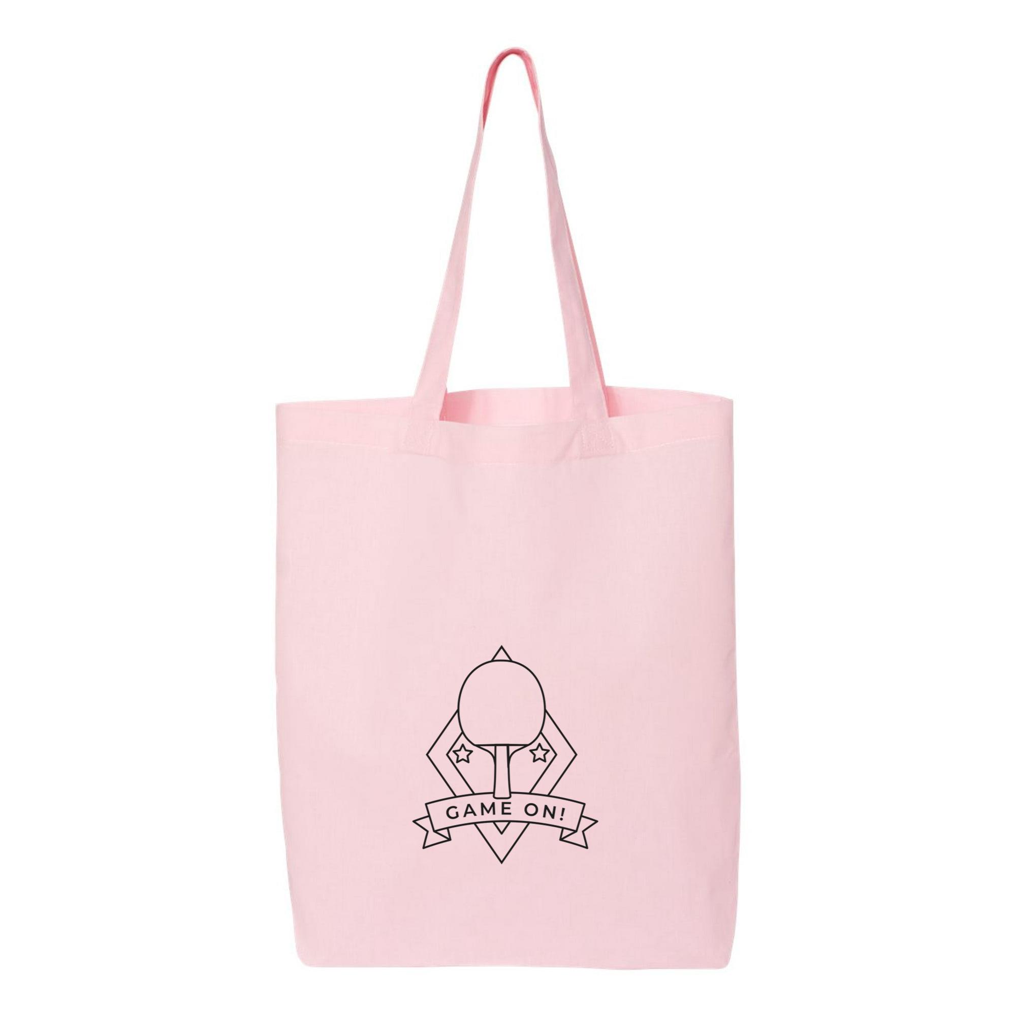 Game On Tennis Racket Badge Stroke Canvas Tote Bag - Image 3