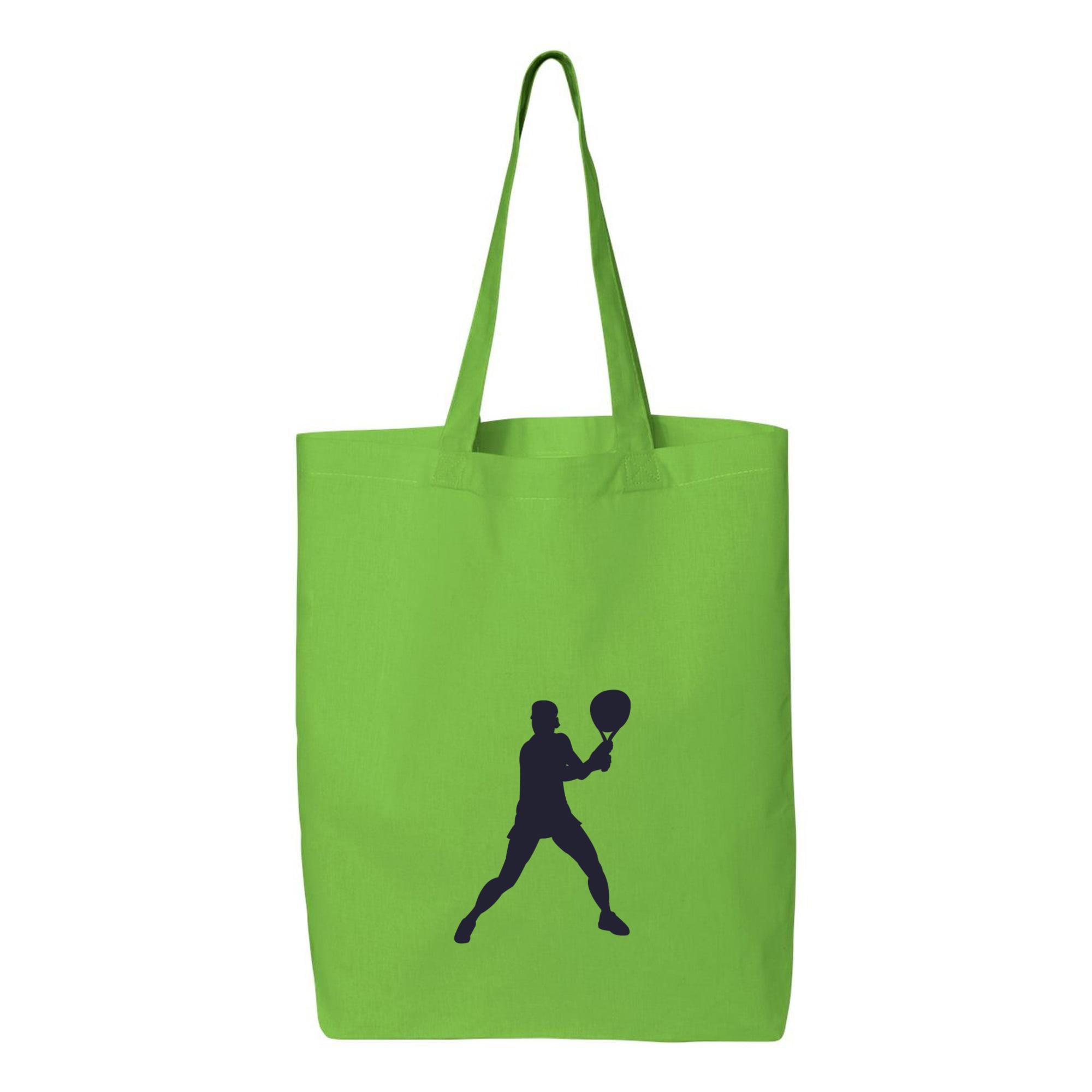 Girl Tennis Player Silhouette  Canvas Tote Bag 