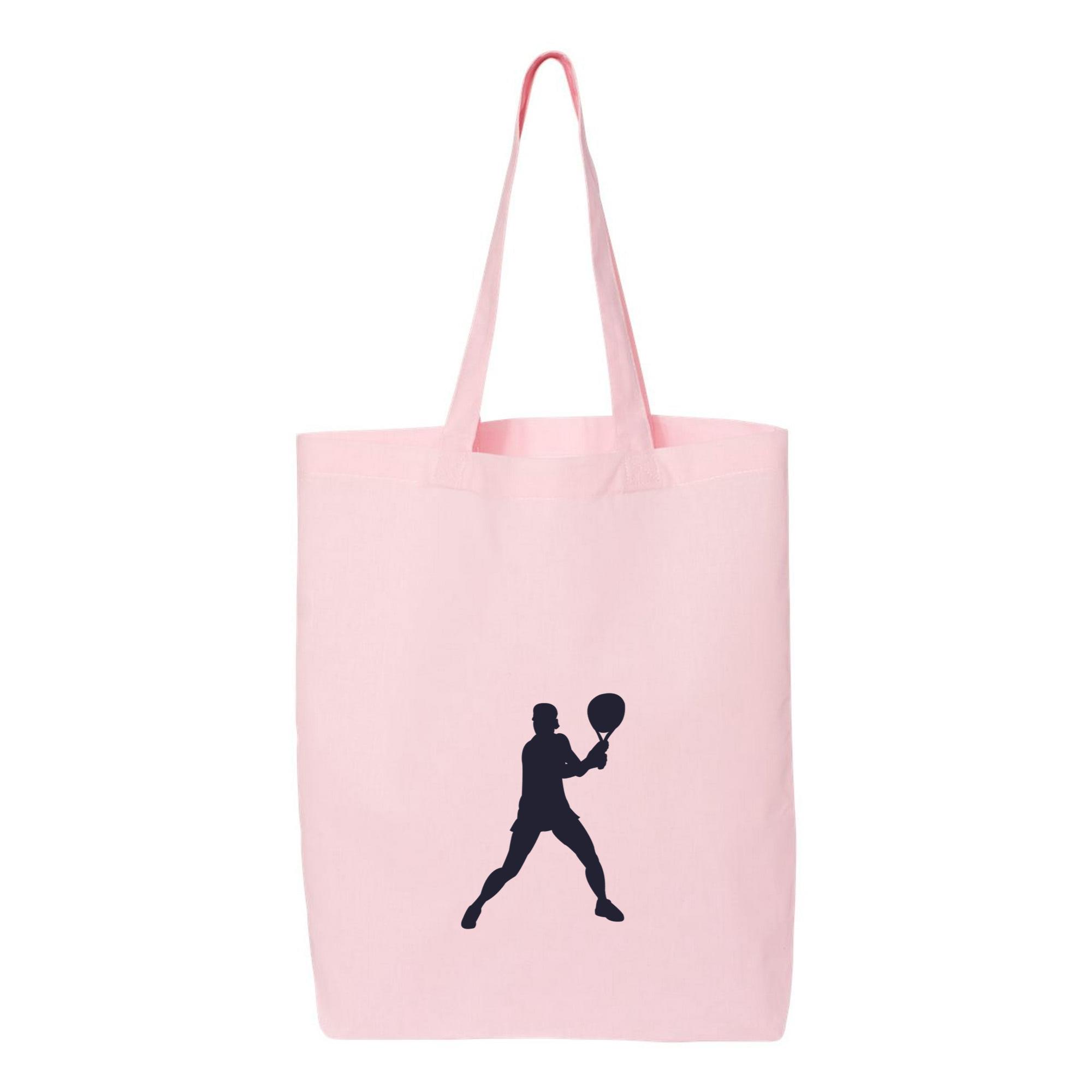Girl Tennis Player Silhouette Canvas Tote Bag - Image 3