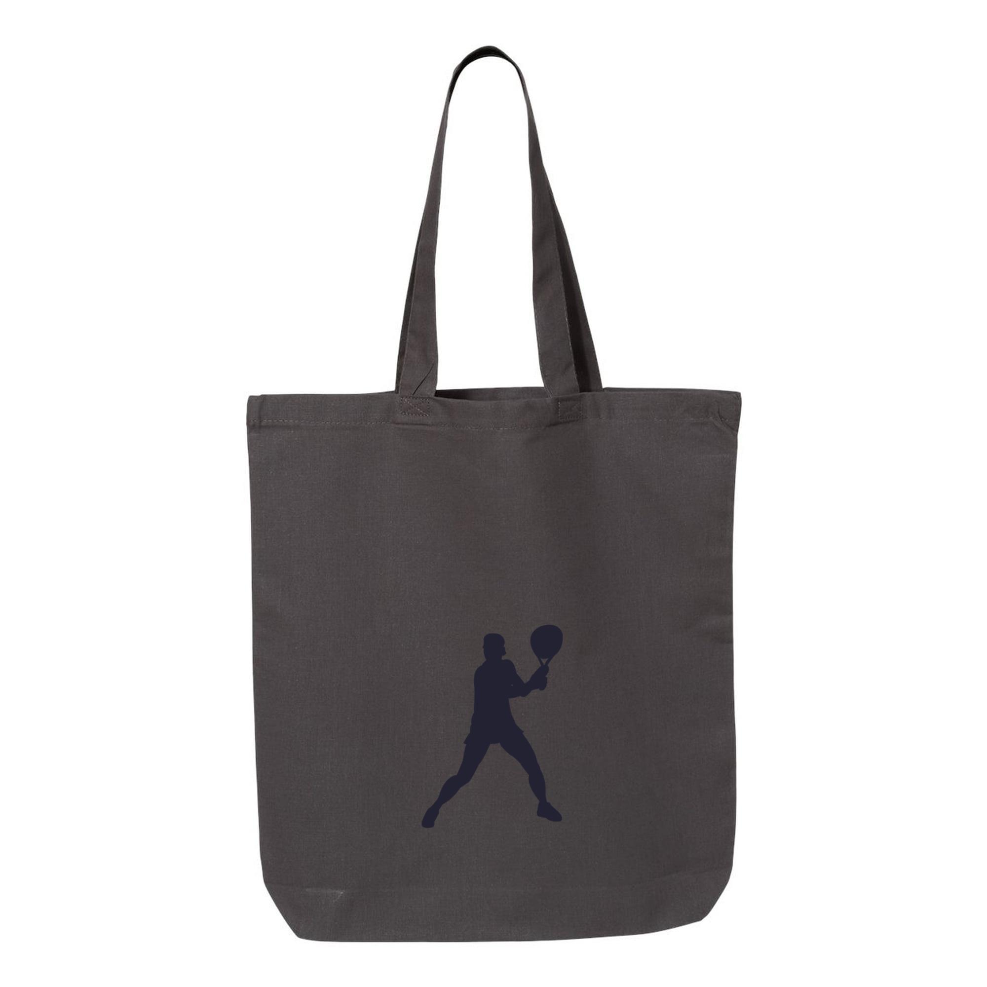 Girl Tennis Player Silhouette Canvas Tote Bag - Image 4