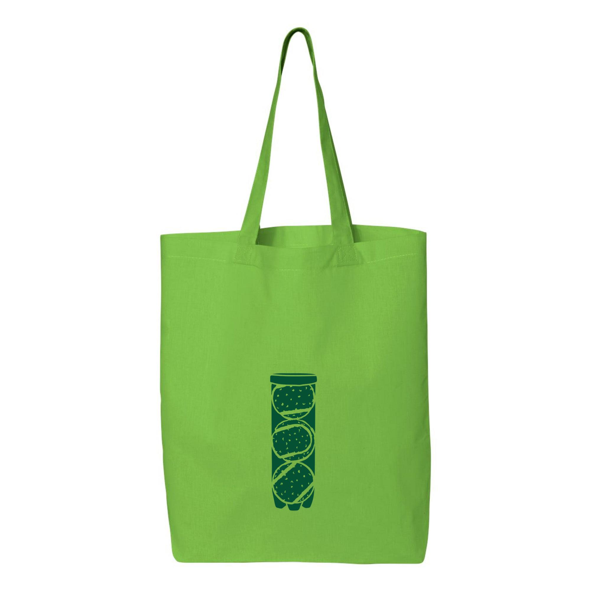 Green Bottle With Tennis Balls In It Canvas Tote Bag 