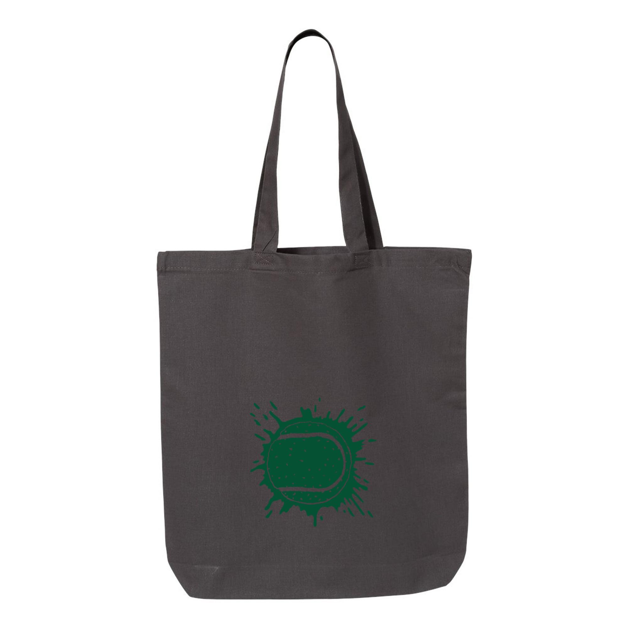 Green Tennis Ball Canvas Tote Bag - Image 4