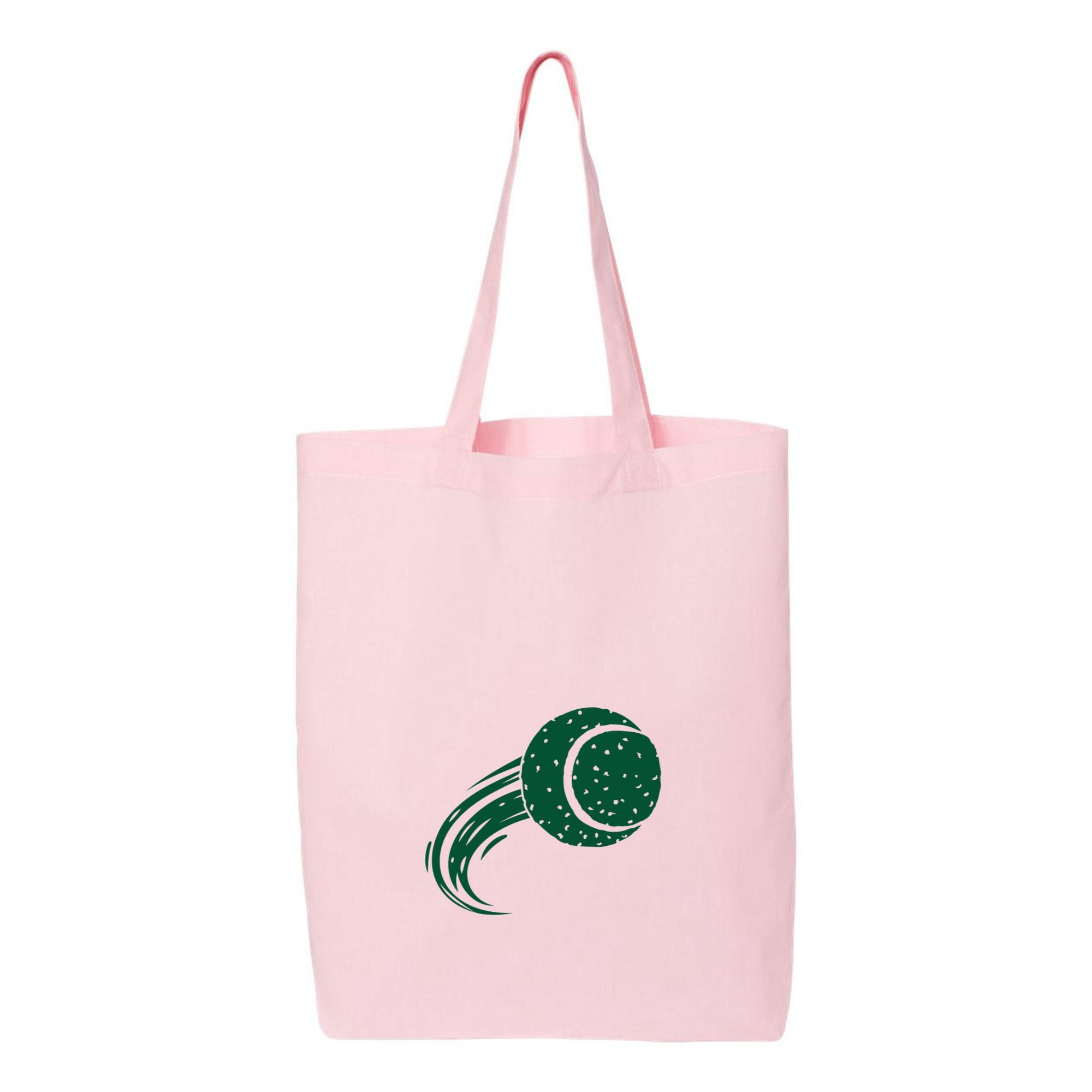 Green Tennis Ball Flying In The Air Canvas Tote Bag - Image 3