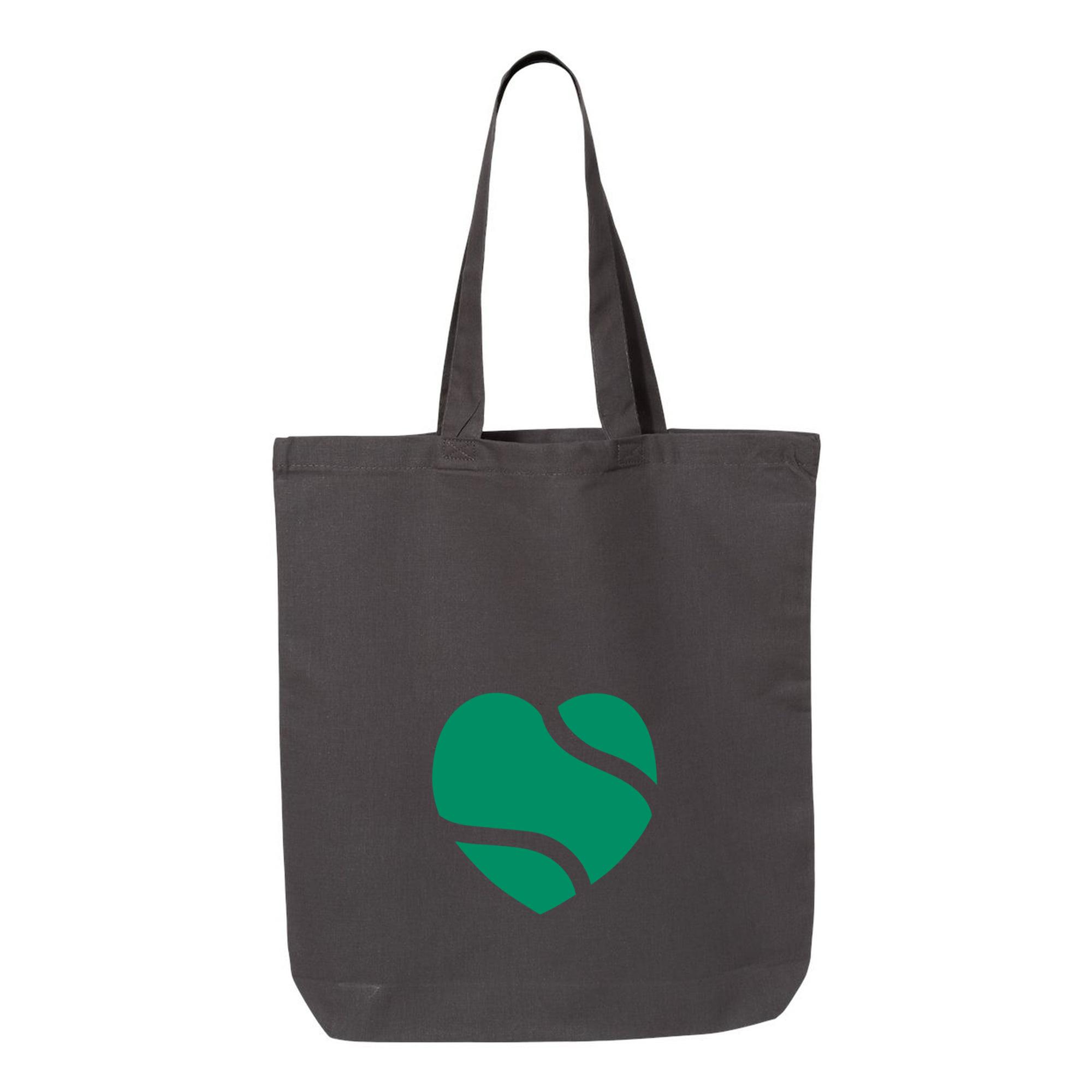 Heart Shaped Tennis Ball Cut Out Doodle Canvas Tote Bag - Image 4