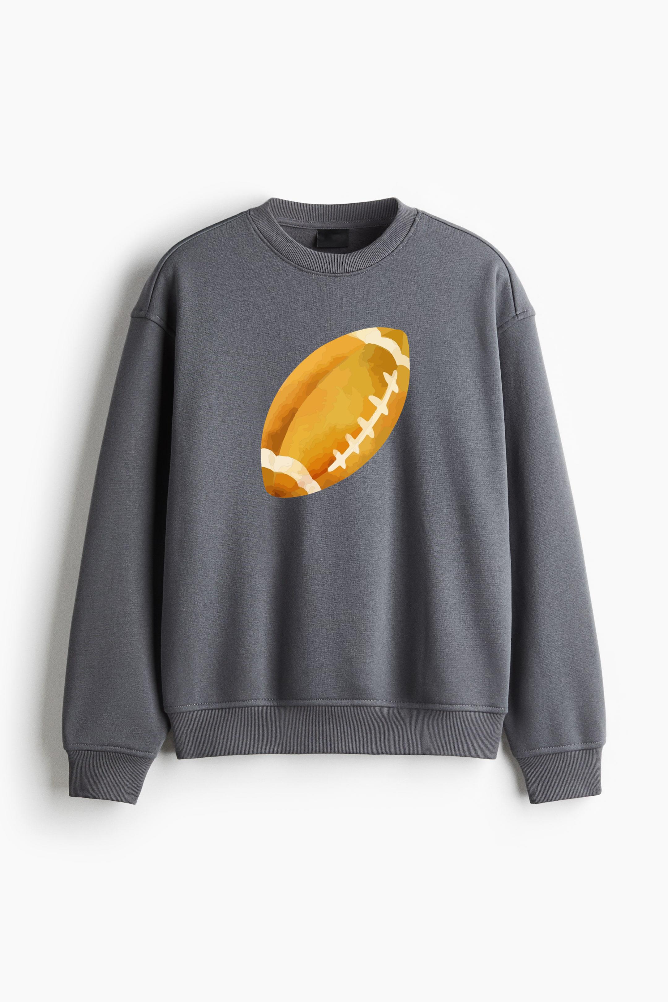 Illustration Of A Football Regular Fit Printed Sweatshirt 