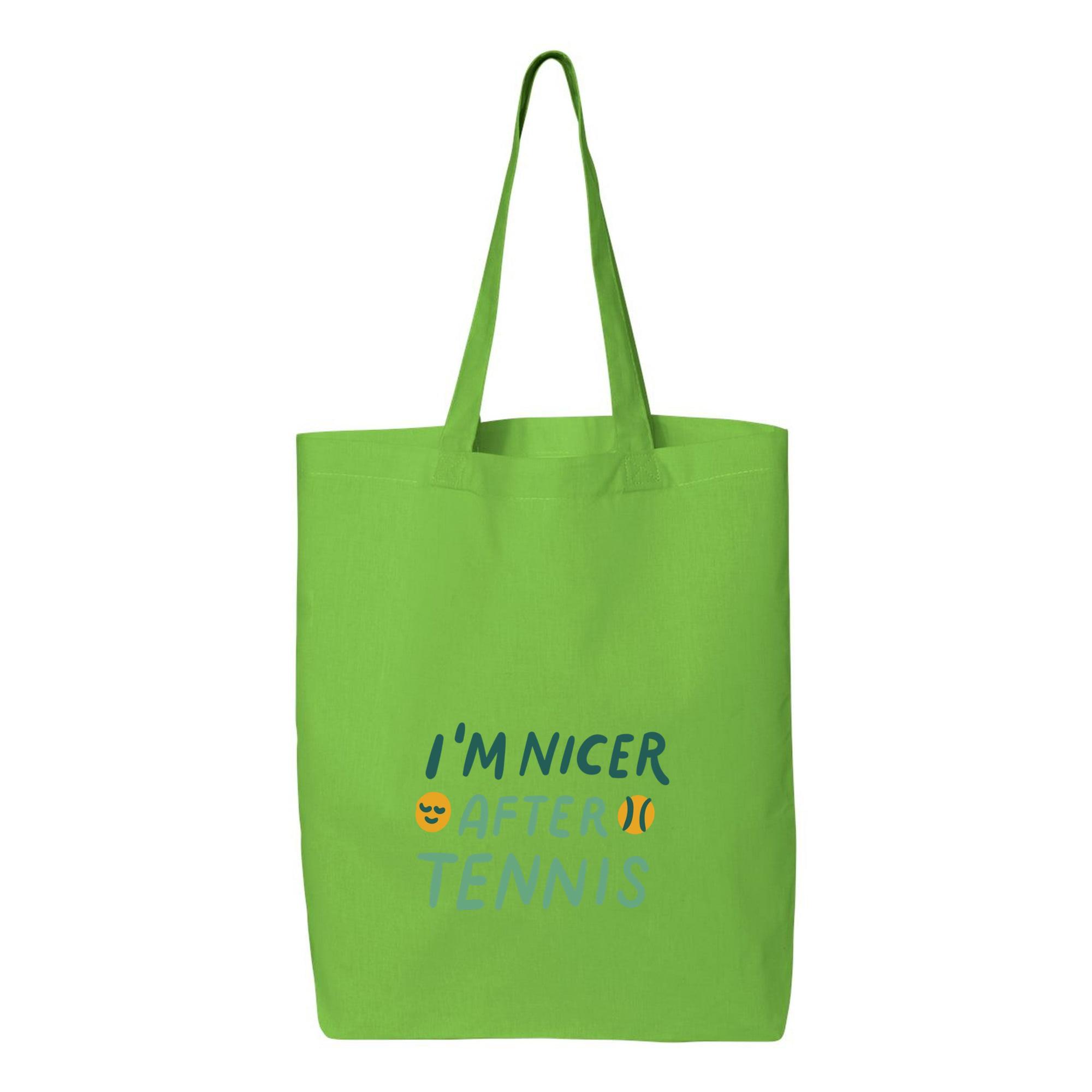 Im Nicer After Tennis Canvas Tote Bag 