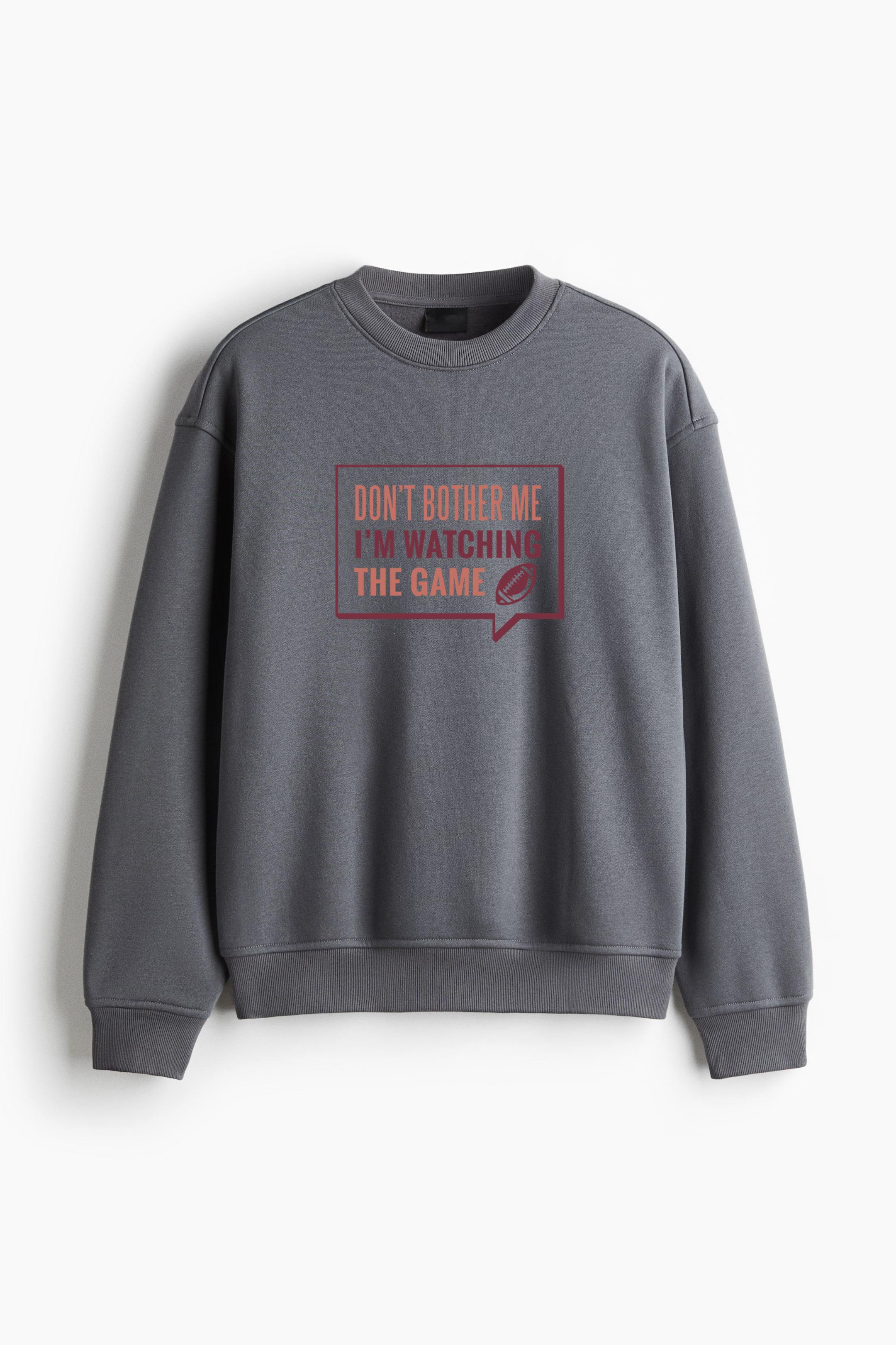Im Watching The Game Lettering Regular Fit Printed Sweatshirt 