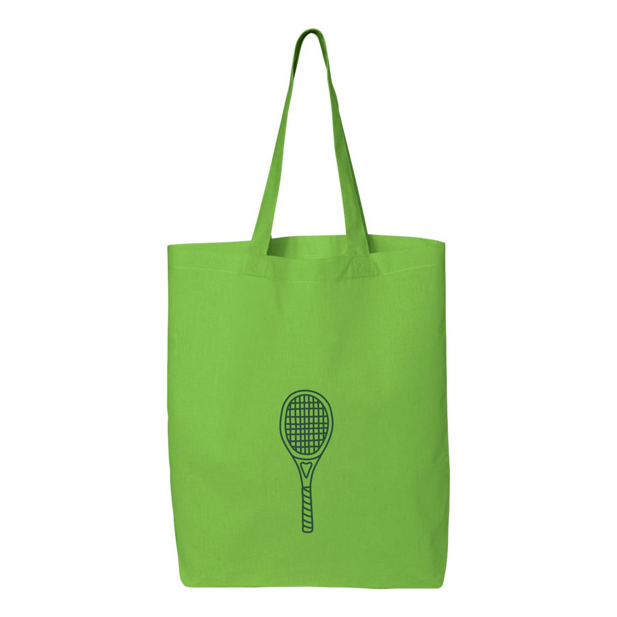 Isolated Tennis Racquet Stroke Outline Canvas Tote Bag 