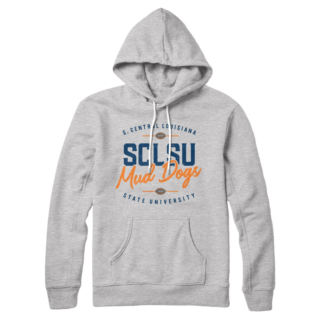 SCLSU Mud Dogs Football Pullover Hoodie - Unisex Cotton Polyester Loose Fit