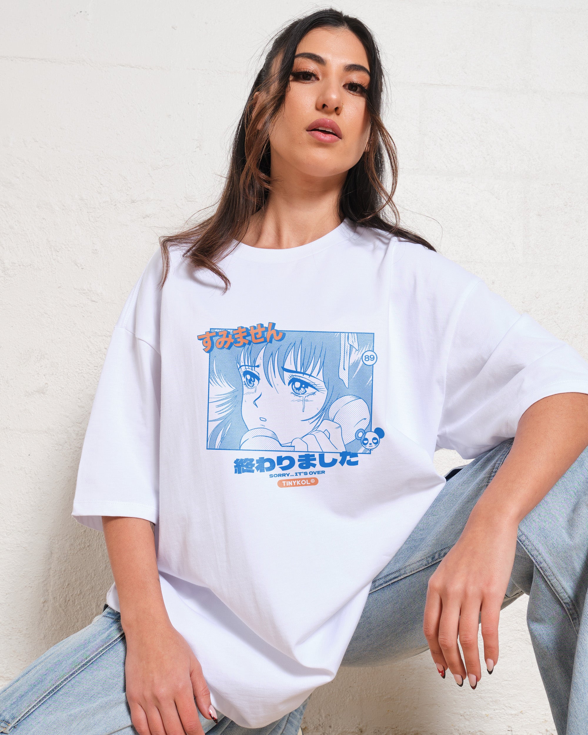 Sorry It's Over Oversized Graphic Tee Unisex 90s Boxy Fit 100% Combed Cotton